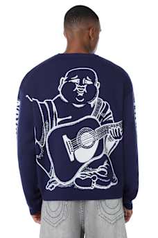 ARCHED LOGO BUDDHA SWEATER