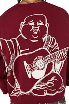 ARCHED LOGO BUDDHA SWEATER
