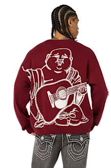 ARCHED LOGO BUDDHA SWEATER