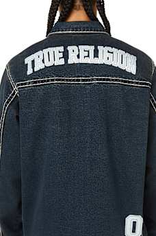 SUPER T DENIM BUTTON-UP LONG SLEEVE SHIRT