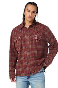 BUDDHA HEAD FLANNEL SHIRT