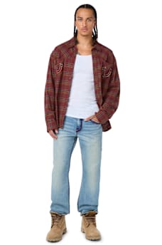 BUDDHA HEAD FLANNEL SHIRT