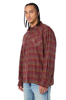 BUDDHA HEAD FLANNEL SHIRT