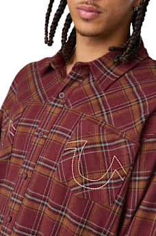 BUDDHA HEAD FLANNEL SHIRT