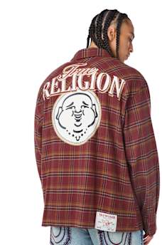 BUDDHA HEAD FLANNEL SHIRT