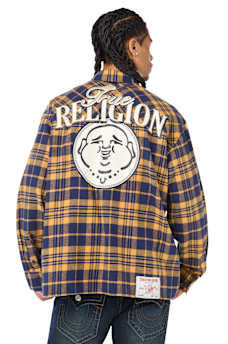 BUDDHA HEAD FLANNEL SHIRT