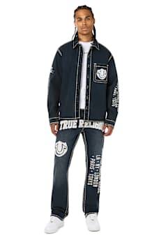 RICKY GRAPHIC SUPER T FLAP STRAIGHT JEAN 34" 