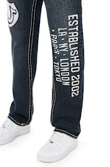 RICKY GRAPHIC SUPER T FLAP STRAIGHT JEAN 34" 