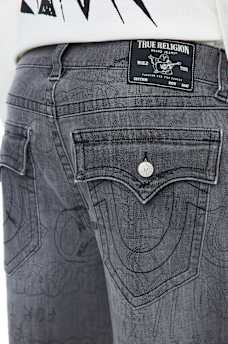 BOBBY ALLOVER EMBROIDERED FLAP BAGGY JEAN