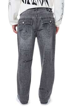 BOBBY ALLOVER EMBROIDERED FLAP BAGGY JEAN
