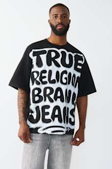 GRAFFITI LOGO HEAVYWEIGHT OVERSIZED TEE, image 1