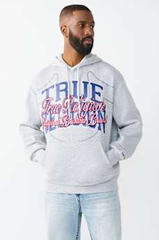 STACKED BOX SCRIPT HOODIE, image 2