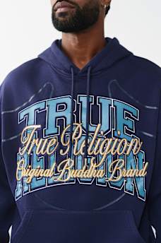 STACKED BOX SCRIPT HOODIE, image 1