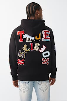 MULTI-LETTER LOGO PATCH HOODIE, image 1