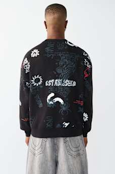 GRAFFITI DOODLE CREWNECK SWEATSHIRT, image 2