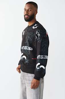 GRAFFITI DOODLE CREWNECK SWEATSHIRT, image 3