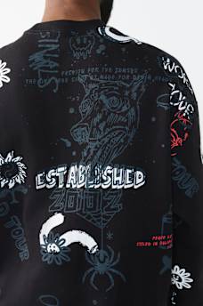 GRAFFITI DOODLE CREWNECK SWEATSHIRT, image 5