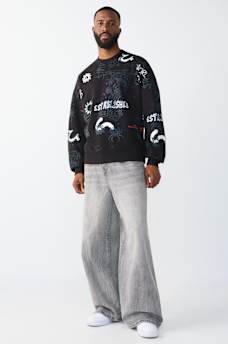 GRAFFITI DOODLE CREWNECK SWEATSHIRT, image 6