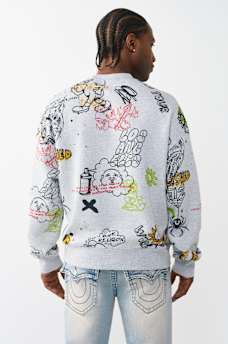 GRAFFITI DOODLE CREWNECK SWEATSHIRT, image 2