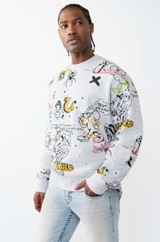 GRAFFITI DOODLE CREWNECK SWEATSHIRT, image 3