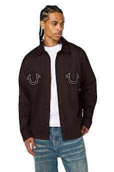 COTTON TWILL BUDDHA FACE LONG SLEEVE SHIRT