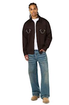 COTTON TWILL BUDDHA FACE LONG SLEEVE SHIRT