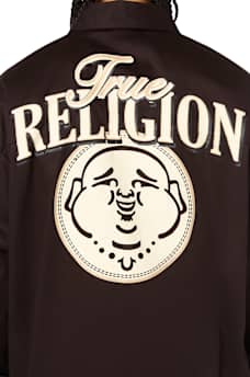 COTTON TWILL BUDDHA FACE LONG SLEEVE SHIRT