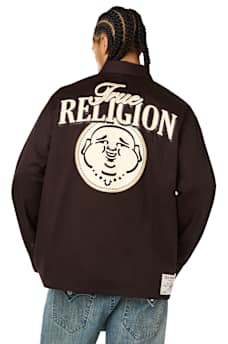 COTTON TWILL BUDDHA FACE LONG SLEEVE SHIRT