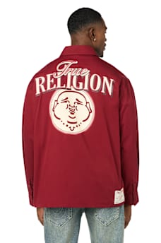 COTTON TWILL BUDDHA FACE LONG SLEEVE SHIRT