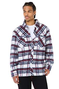 LONG SLEEVE TEXTURED PLAID SHIRT