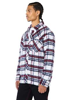 LONG SLEEVE TEXTURED PLAID SHIRT