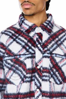 LONG SLEEVE TEXTURED PLAID SHIRT