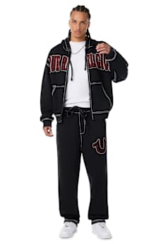 RIBBED BIG T BAGGY JOGGER