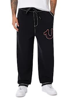 RIBBED BIG T BAGGY JOGGER
