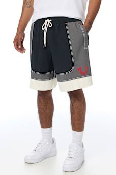 COLORBLOCK BIG T NYLON SHORT