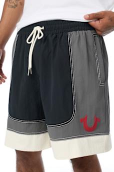 COLORBLOCK BIG T NYLON SHORT