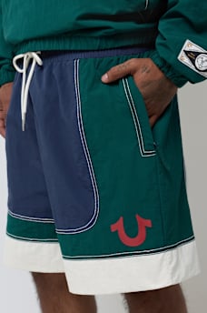 COLORBLOCK BIG T NYLON SHORT