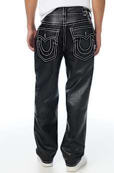 RICKY FAUX LEATHER STRAIGHT JEAN 34"