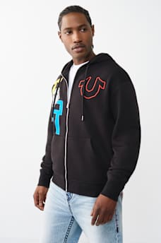 BLOCK HORSESHOE LOGO ZIP HOODIE, image 4