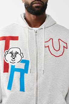 BLOCK HORSESHOE LOGO ZIP HOODIE, image 4