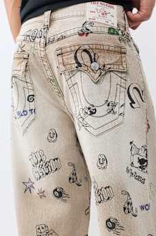 VINNY DOODLE FLAP ULTRA BAGGY JEAN 34"