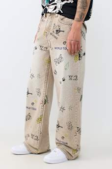 VINNY DOODLE FLAP ULTRA BAGGY JEAN 34"