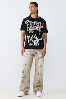 VINNY DOODLE FLAP ULTRA BAGGY JEAN 34"