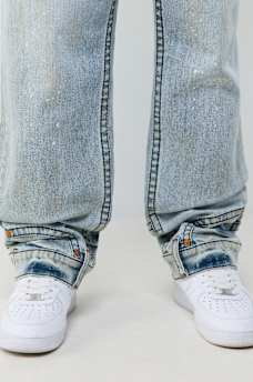 BOBBY BIG T REPURPOSED FLAP BAGGY JEAN 32"