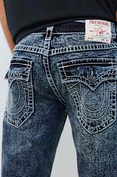 RICKY BIG T EMBROIDERED FLAP STRAIGHT JEAN 34"