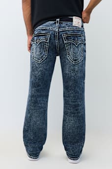 RICKY BIG T EMBROIDERED FLAP STRAIGHT JEAN 34"