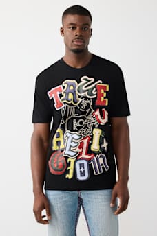 T-SHIRT &Agrave; LOGO DE LETTRES EMPIL&Eacute;ES