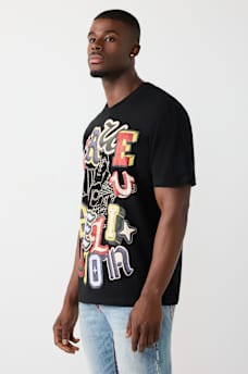 T-SHIRT &Agrave; LOGO DE LETTRES EMPIL&Eacute;ES