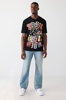 T-SHIRT &Agrave; LOGO DE LETTRES EMPIL&Eacute;ES