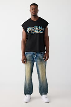 CAMISETA SIN MANGAS CORTADA PESADA AEROGRAFIADA, image 6